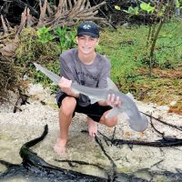 Third time's the charm! After a previous run in with this beautiful bonnethead shark—hooking him twice in the same day (he broke off both times!)—weeks later, Brandon Alexander went back to the same spot in the Indian River Lagoon and managed to land him after a 10 minute fight using light tackle!