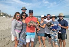 A beautiful sheepshead for this family fun-filled surf fishing excursion.