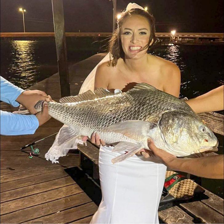 Texas Bride Reels In Huge Fish On Wedding Night: 'Biggest Fish I