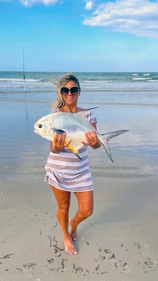 Cool off in the summer surf and the east coast pompano bite