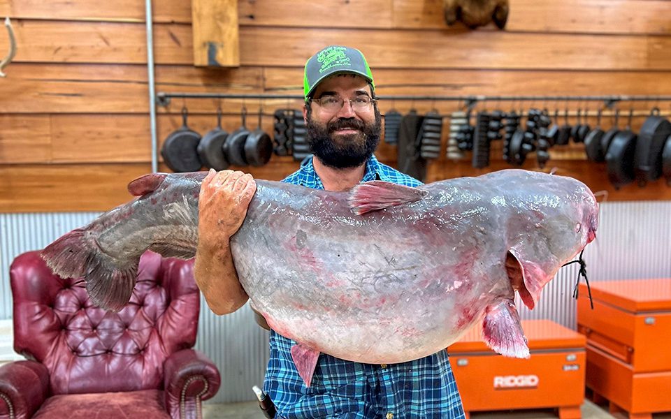 Trotline Fisherman Catches 104Pound Mississippi State Record Blue