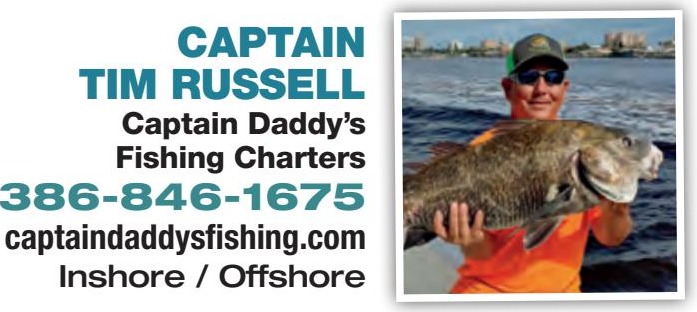 Captain Tim Russell, Captain Daddy's Fishing Charters, 386-846-1675, captaindaddysfishing.com