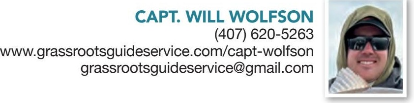 Capt. Will Wolfson, www.grassrootsguideservice.com/capt-wolfson, grassrootsguideservice@gmail.com